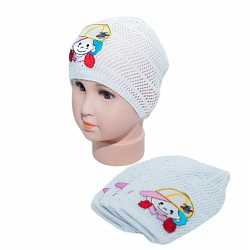 Ажурная шапка на девочку оптом от российского производителя