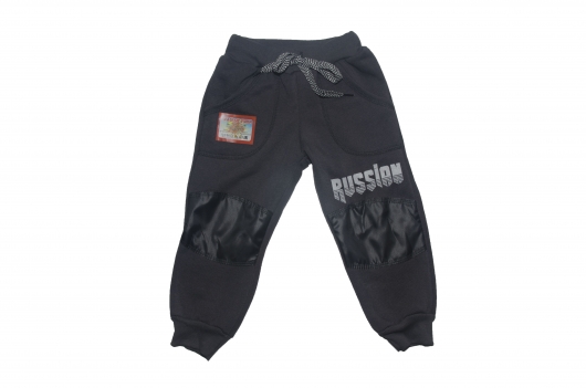 Спортивные брюки со вставкой  для мальчиков (на флисе) оптом от российского производителя